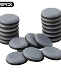 Stack of 20 Heavy Duty Furniture Sliders with 30mm PTFE Glides for chairs, sofas, beds, and dining tables on wood and carpet
