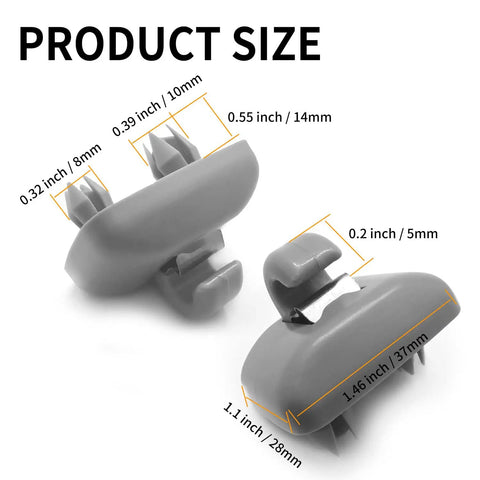 Two Pack Audi Inner Sun Visor Clips Upgrade Car Visor Holder Hook Keeps Your Sun Visor Firmly In Place, Works With A1 A3