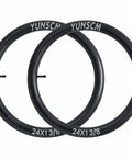Heavy Duty 24x1 3/8 Inner Tubes 37-540 With AV32mm Schrader Valve Two Pack Built To Take A Beating For 24x1 3/8 Bicycle Tires