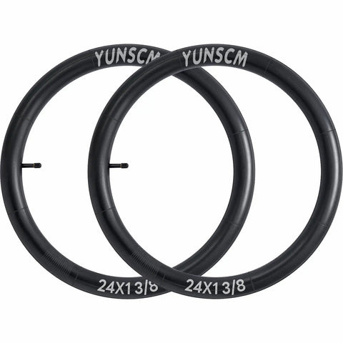 Heavy Duty 24x1 3/8 Inner Tubes 37-540 With AV32mm Schrader Valve Two Pack Built To Take A Beating For 24x1 3/8 Bicycle Tires