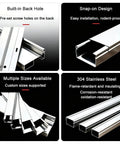 Features of Heavy Duty Stainless Steel Cable Raceway One Meter, showcasing screw holes and snap-on design for easy setup.