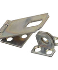 Durable Zinc Safety Hasp For Doors Cabinets And Boxes Three And A Quarter Inch Non Swivel Staple Heavy Duty Hot Rolled Steel For Interior Exterior Security