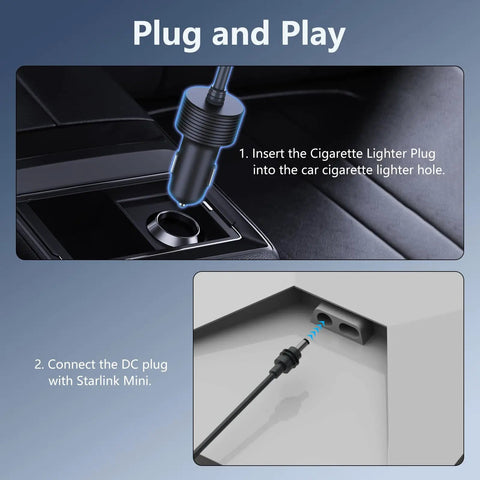 Ready To Roll Smooth Plug And Play 3 Meter Vehicle Power Cable Built For Mini Satellite Internet Units detailed connection steps.