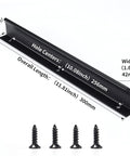 Edge Black Concealed Finger Pulls For Cabinets And Drawers Aluminum Flat Hidden Door Handles with screws and measurements