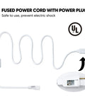 4.92ft Power Cord Connector Kit For 8x16mm LED Neon Rope Light Not RGB Compatible showing power plug and fuse detail