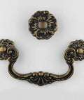4 Pack 4-Inch Center To Center Vintage Style Bail Drawer Pulls With Drop Swing Handles In Antique Bronze Or Black Finish For Dressers And Cabinets