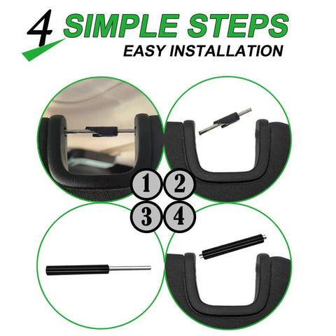Jeep Wrangler Sun Visor Repair Kit 2007 2017 JK JKU Replacement Tubes installation process in four steps