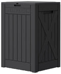 52 Gallon Outdoor Package Delivery Box With Lockable Lid Heavy Duty Double Wall Resin Construction Perfect Porch Storage Weatherproof Deck Box For Protecting Packages Black Must Have For Busy Couriers And Home Deliveries