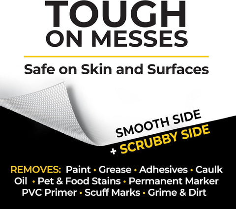 Heavy Duty Surface And Hand Wipes 2 Pack 60 Count Pre Moistened Shop Wipes packaging with smooth and scrubby side shown