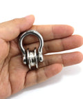 Detachable U Shaped Pulley Small Size With Short Screw Groove Wheel Track Fixed Pulley For Wire Rope Traction In Small Crane Salvage Systems Built Tough Durable 304 Stainless Steel High Load Bearing Capacity, hand-held