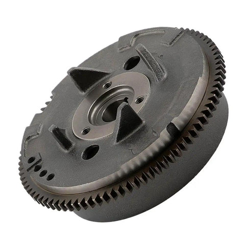 Direct Bolt On Flywheel Rotor Replacement Fits 500 4x4 Trucks Exact Match For Parts 3086819 close-up view showing gear teeth and surface detail.