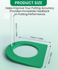 Green putting cup and flag with dimensions for Putting Cup And Flag Training Hole With All Direction Surface For Regulation Practice Indoor Outdoor Golfing 2 Pack