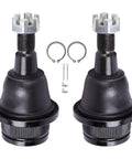 Front Lower Ball Joints Kit For Cadillac Escalade Tahoe Suburban Yukon XL 1500 Silverado Express Avalanche GMC Savana Sierra 2 Piece Replacement Parts, two black steel joints with hardware