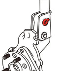 Adjustable Cam Bolt Assemblies For Non Slotted Struts 15 Mm Pair Negative Camber Spacers showing strut assembly with bolts.