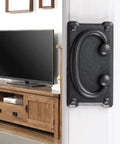 Vintage Antique Cabinet Pulls And Drawer Ring Handles Pack Of Two for furniture doors, black retro style hardware close-up