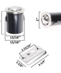 Heavy Duty Adjustable Door Ball Catch Set In Brushed Nickel With Spring Easy Install Includes 4 Ball Catches 4 Face Plates And 8 Screws For Closets Kitchen French Doors And Cabinets shown with dimensions