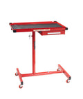 Heavy Duty Adjustable Work Table With Red Drawer And Steel Frame 29x20 Inch Top 1 Inch Drawer Rubber Mat For Secure Tool Storage And Ergonomic Height Adjustment Up To 220 Lbs