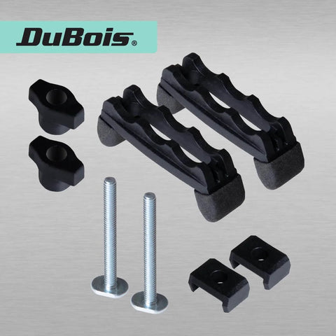 Multi Position T Track Hold Down Clamps Set With 1/4-20 T Track Bolts, Adjustable Pivots, 3 Groove Clamp Body, 2 Pack components
