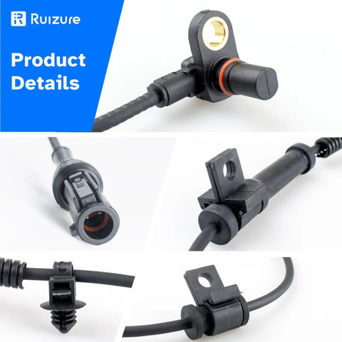 Beast Mode Front Abs Wheel Speed Sensor Pair For Ford F250 F350 Super Duty Truck 2005 Through 2010 4WD close-up details of sensor components.