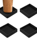 Straight Up Heavy Duty Rubber Floor Savers And Non Slip Furniture Pads to lock down big tables and sofas, set of 4 black rubber pads.