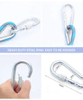 Beefy 12mm Static Climbing Rope With 10m and 20m Lengths, Rugged Polyester Build, CE EN 892 Certified, showing steel hooks and carabiners.