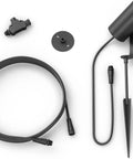Outdoor Smart LED Spotlight For Color Ambiance, Low Voltage Landscape Lighting, 1 Pack, components shown including cables and mounting stakes.