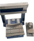 Upgrade Your Workspace With This 3 Kw Automatic Tool Change Cnc Spindle Featuring Bt30 Taper 24000 Rpm Dual Voltage Wiring And Tough As Nails Build Quality, showing CNC machine parts and mounting table.