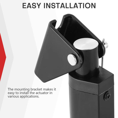 Close-up of mounting bracket for 8 Inch 12V Linear Actuator With Mounting Bracket, 200mm Stroke, 520mm Extended, 320mm Retracted.
