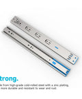 12 Inch Soft Close Drawer Slides Set Of 6 Pairs, Full Extension Side Mount Cabinet Hardware For More Cabinet Space With Easy Install, Screws Included, 1.77 Inch Wide, 0.5 Inch Thick, Rear Brackets Not Included, zinc-plated steel slides