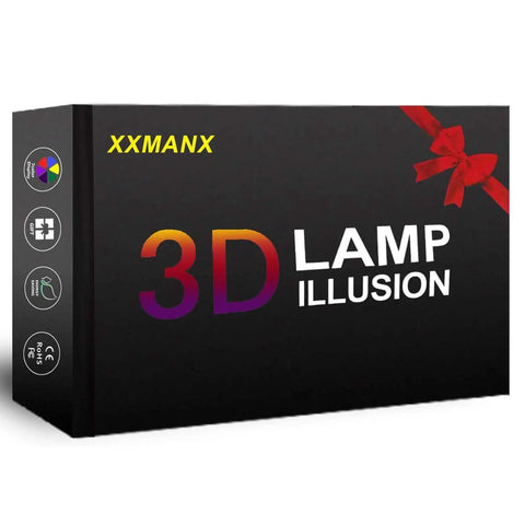 Packaging box for 3D Illusion Night Light For Kids With Touch Control Color Changing LED Lamp Featuring 3 Pattern Modes