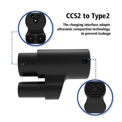 EV Charging Adapter CCS Combo 2 To Type 2 Converter Plug And Play showing charging interface and connectors for efficient use.
