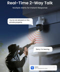 4K UHD PTZ Security Camera With 16X Optical Zoom And 3D Zoom Color Night Vision With Spotlight Dope Clarity Two Way Talk