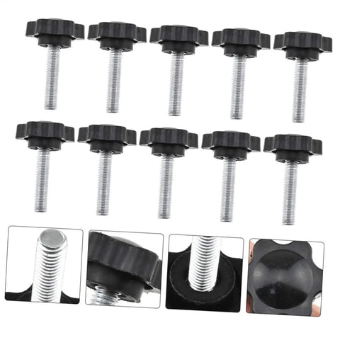 10 Pack Clamping Knobs For Machine Tools And Grip Handles, Screw On Type Threaded Knobs For Quick Install, No Extra Hardware Needed