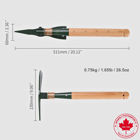 Folding Pick Mattock And Pickaxe Two In One Emergency Safety Tool WWII Inspired Outdoor Survival Heavy Duty Camping Gear with measurements