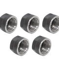 Solid 5 Pack Of Er16-A Collet Nuts For Cnc Milling Machine Clamps, Hardened Steel Clamp Holder, Super Smooth Threads, Vibration Free High Speed Machining, Precision Tool Parts For Pro Shops, showing five individual collet nuts.