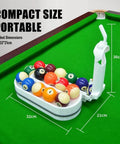 Billiards Training Rack For Pool And Snooker, 3D Printed Ball Rack With Perfect Alignment on green table holding 15 balls