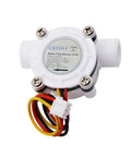 Three Eighths Inch BSPT Hall Effect Water Flow Sensor Flowmeter for Home Appliances, food grade plastic, DC 5-24V, RoHS compliant.