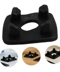 Two Pack Rubber Feet Pad Replacement For Mixer And Soymilk Machine Sturdy Bottom Protection For Kitchen Appliances Easy To Clean Non Slip Base Pads For Countertop Protectors black rubber base pad with four feet, 2 pieces