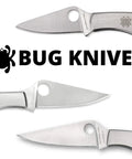 Compact Non Locking Slip Joint Folding Knife With Plain Edge For Keychain EDC, Bug Knives logo visible