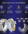 Ring Size Adjuster Kit For Loose Rings With Wide Bands 3 To 8mm Fits Thick Bands Includes 6 Spiral Guards And 6 Pad Guards