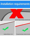 Installation requirements for Slick Glide Under Desk Keyboard Tray With Smooth Pull Out Drawer Holds Mouse And Keyboard.
