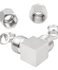 Yoebor stainless steel 304 compression elbow fitting, 1/4 in. OD x 1/4 in. OD, pack of 2.