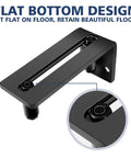Heavy Duty Sliding Barn Door Floor Guide With Adjustable Rollers showcases a flat bottom design for stable floor placement.
