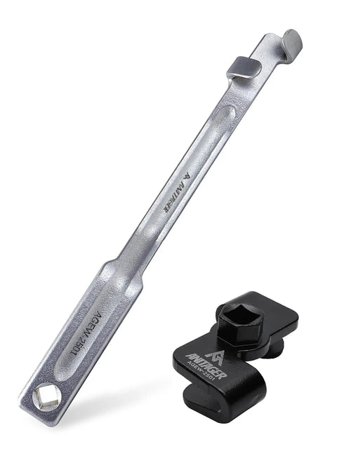 Wrench Extender Tool Set With 15 Inch Bar And Adapter Heavy Duty Forged Steel 2 Piece Design For High Torque Jobs Extended Reach