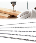 Grip These Five Pcs Long Wood Drill Bits For Some Serious Drilling Action. 150mm HSS twist bits for wood, plastic, and metal