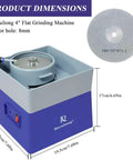 4 Inch Flat Grinding Machine For Glass And Gemstones With Shaping And Polishing Capabilities Jewelry Making Grinding Gear Kit
