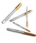 Jiawu 5 Pcs Coated Hss Thread Tap Kit M8 With Forward Chip Ejection For Cutting And Repairing Damaged Metal Threads In Your Garage Works Like A Charm, 5 HSS taps