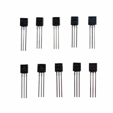 Power Transistor Assortment Kit With 800 Pieces Across 32 Values For DIY Projects PNP And NPN Types TO92 Pack on display