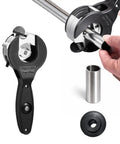 2 In 1 Ratcheting Pipe Cutter for tight spaces cutting copper and PVC pipes, includes tubing sizes 6 to 23mm and 8 to 29mm.