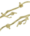 Brass Flower Branch Cabinet Handles Set Left And Right With Screws For Dressers Cabinets Wardrobes Drawers And Doors